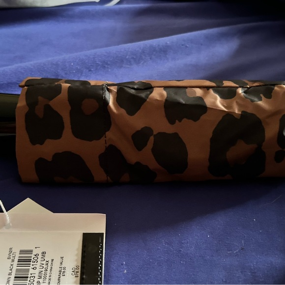 Coach NWT Leopard print mini UV Umbrella. SV/Brown Black Multi CC947 π. πππ - Picture 5 of 6
